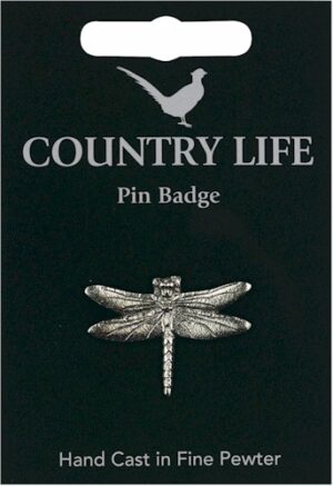 Dragonfly Pin Badge - Pewter