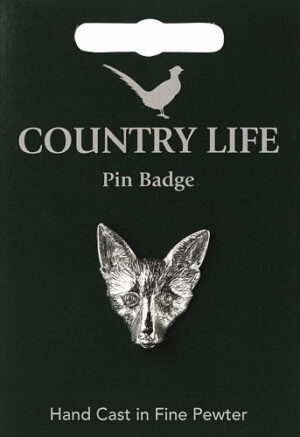 Fox Pin Badge - Pewter