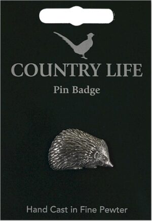 Hedgehog Pin Badge - Pewter