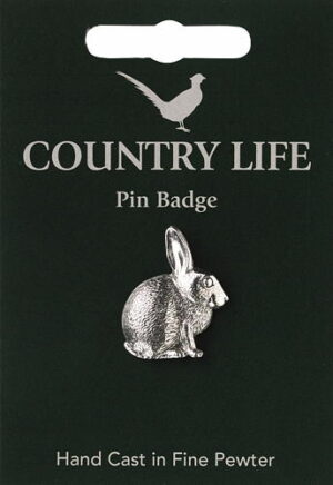 Rabbit Pin Badge - Pewter