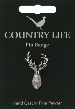 Stag Pin Badge - Pewter
