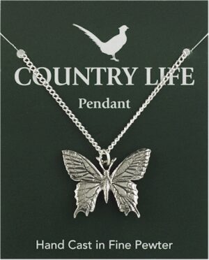 Swallowtail Butterfly Pendant - Pewter