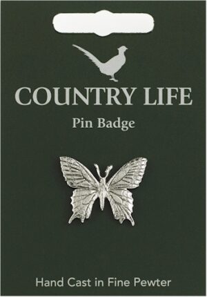 Swallowtail Butterfly Pin Badge - Pewter