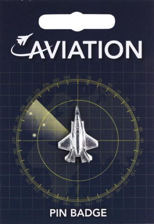 F-35 Fighter Jet Pin Badge - Pewter