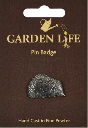 Hedgehog Pin Badge - Pewter