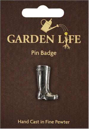 Wellington Boot Pin Badge - Pewter