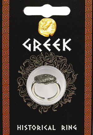 Greek Owl Coin Ring - Pewter