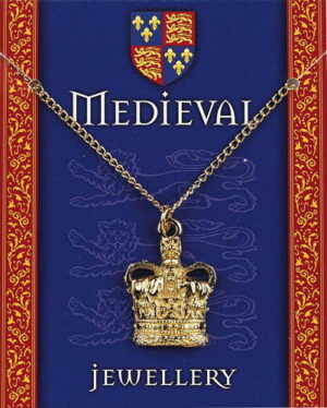 Heraldic Crown Pendant - Gold Plated