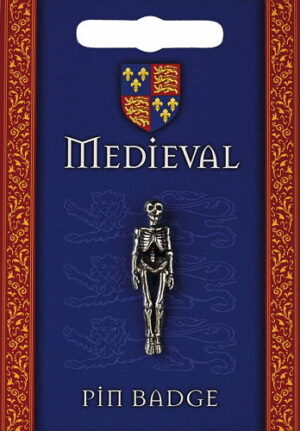 Skeleton Pin Badge - Pewter