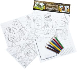 Prehistoric Educational Colouring Postcards