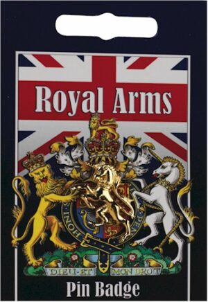 Royal Arms Unicorn Pin Badge - Gold Plated