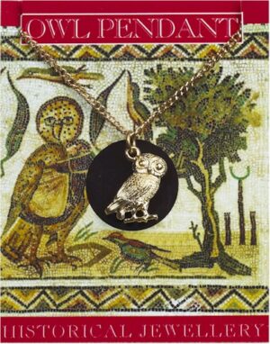 Roman Owl Pendant - Gold Plated
