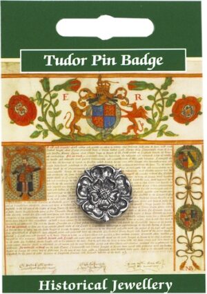 Tudor Rose Pin Badge - Pewter