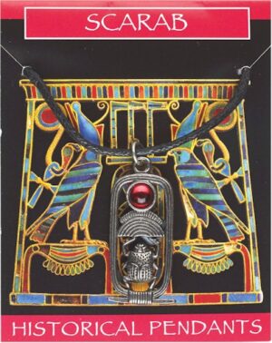 Scarab Gem Pendant - Pewter