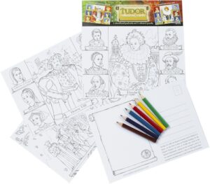 Tudor Educational Colouring Postcards
