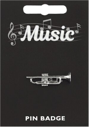 Trumpet Pin Badge - Pewter