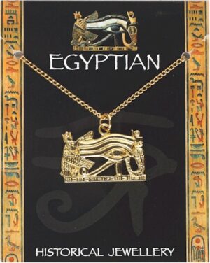 Wadjet Eye Pendant - Gold Plated on Chain
