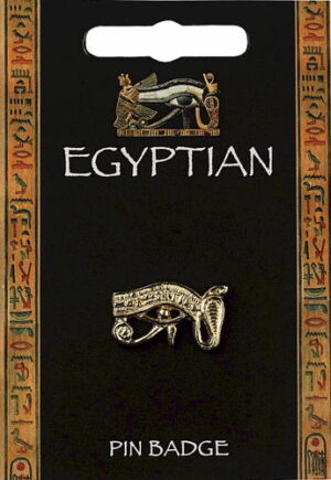 Wadjet Eye Pin Badge - Gold Plated